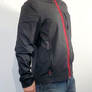 LULULEMON Dark Grey Red Zippered Jacket with Hoodie *Men's Large